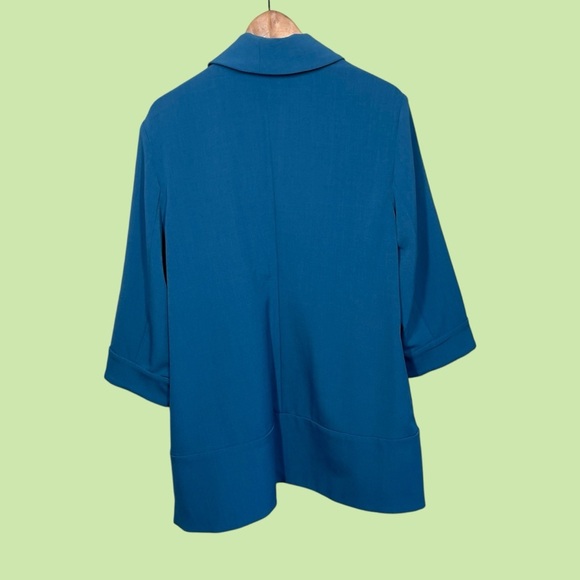 Anthracite by Muse teal oversized open front cardigan blazer jacket XL - Picture 5 of 12